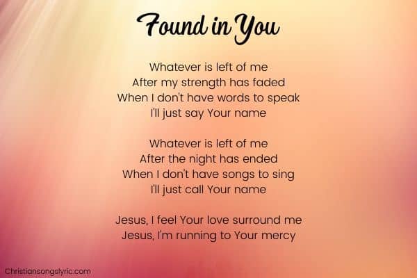 Found in You Lyrics Josh Baldwin
