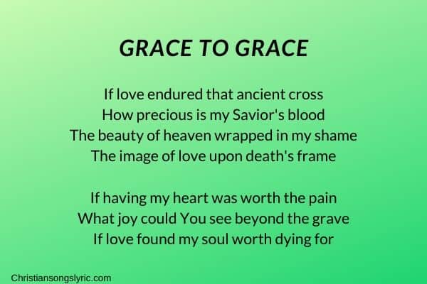 Grace To Grace Lyrics