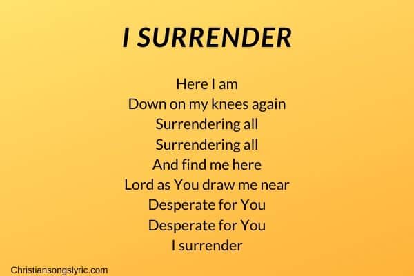 I Surrender Lyrics