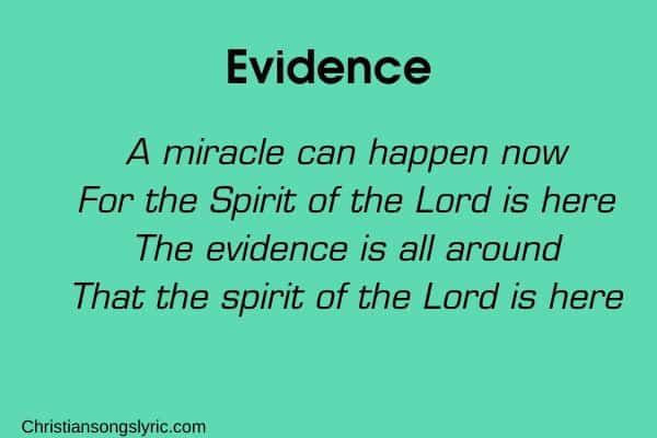 Evidence Lyrics Elevation Worship
