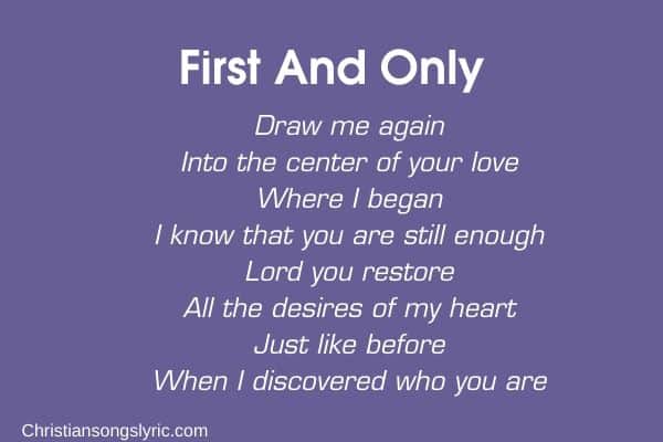 First And Only Lyrics Elevation Worship