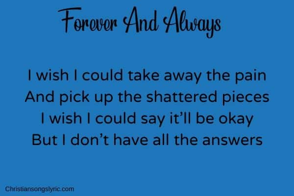 Forever And Always Lyrics The Afters