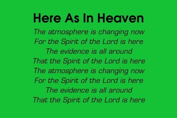 Here As In Heaven Lyrics