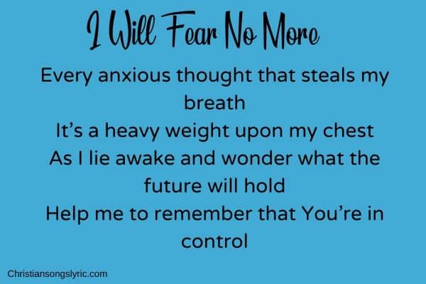 I Will Fear No More Lyrics