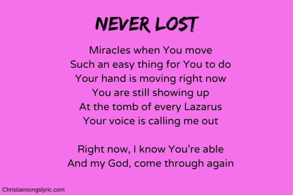 Never Lost Elevation Worship Lyrics