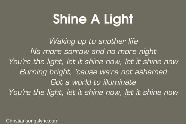 Shine A Light Lyrics Elevation Worship