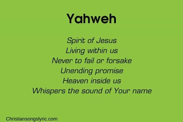 Yahweh Lyrics Elevation Worship