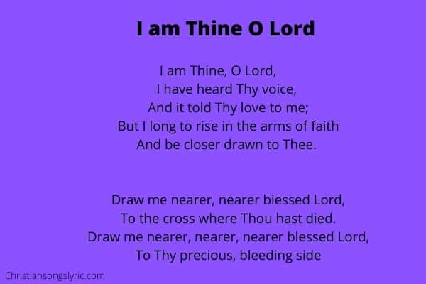 I am Thine O Lord Lyrics
