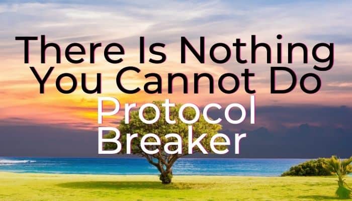 There Is Nothing You Cannot Do Protocol Breaker Lyrics